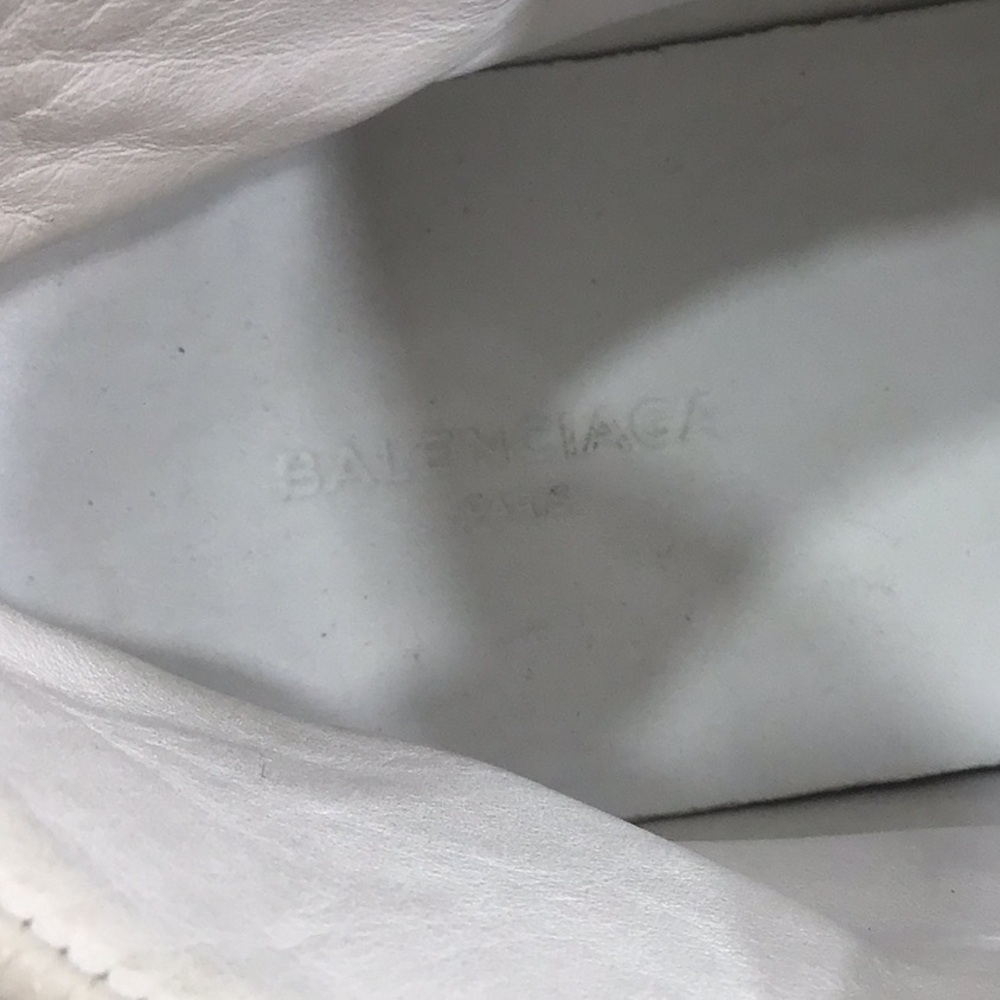 Balenciaga Arena white crinkle leather high top sneakers in box 37 - Picture 10 of 12